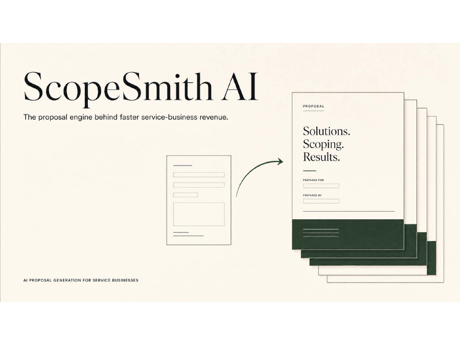 ScopeSmith AI pitch deck cover